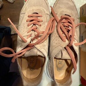 Tod's Women's Beige Suede Athletic Shoes